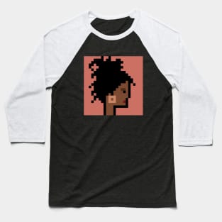 Pixel Art / Afro Woman Dreadlocks /ToolCrypto NFT #52 T-Shirt Baseball T-Shirt